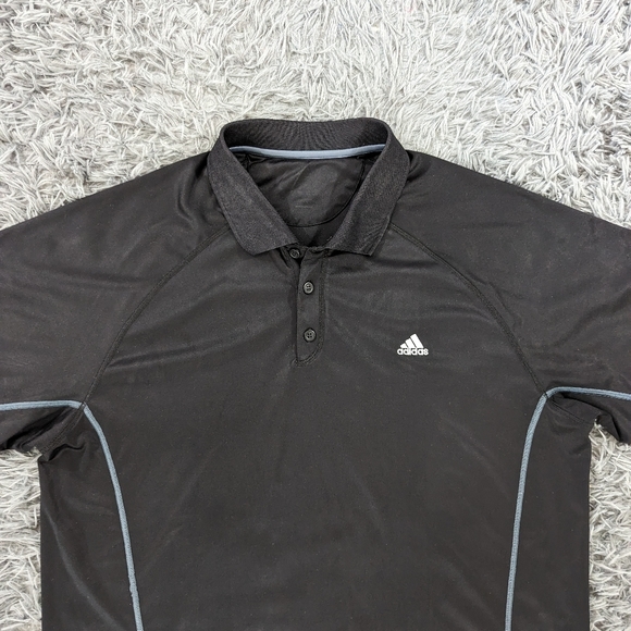 Adidas Golf Polo Men's XXL Black White Athletic Casual - Picture 2 of 4